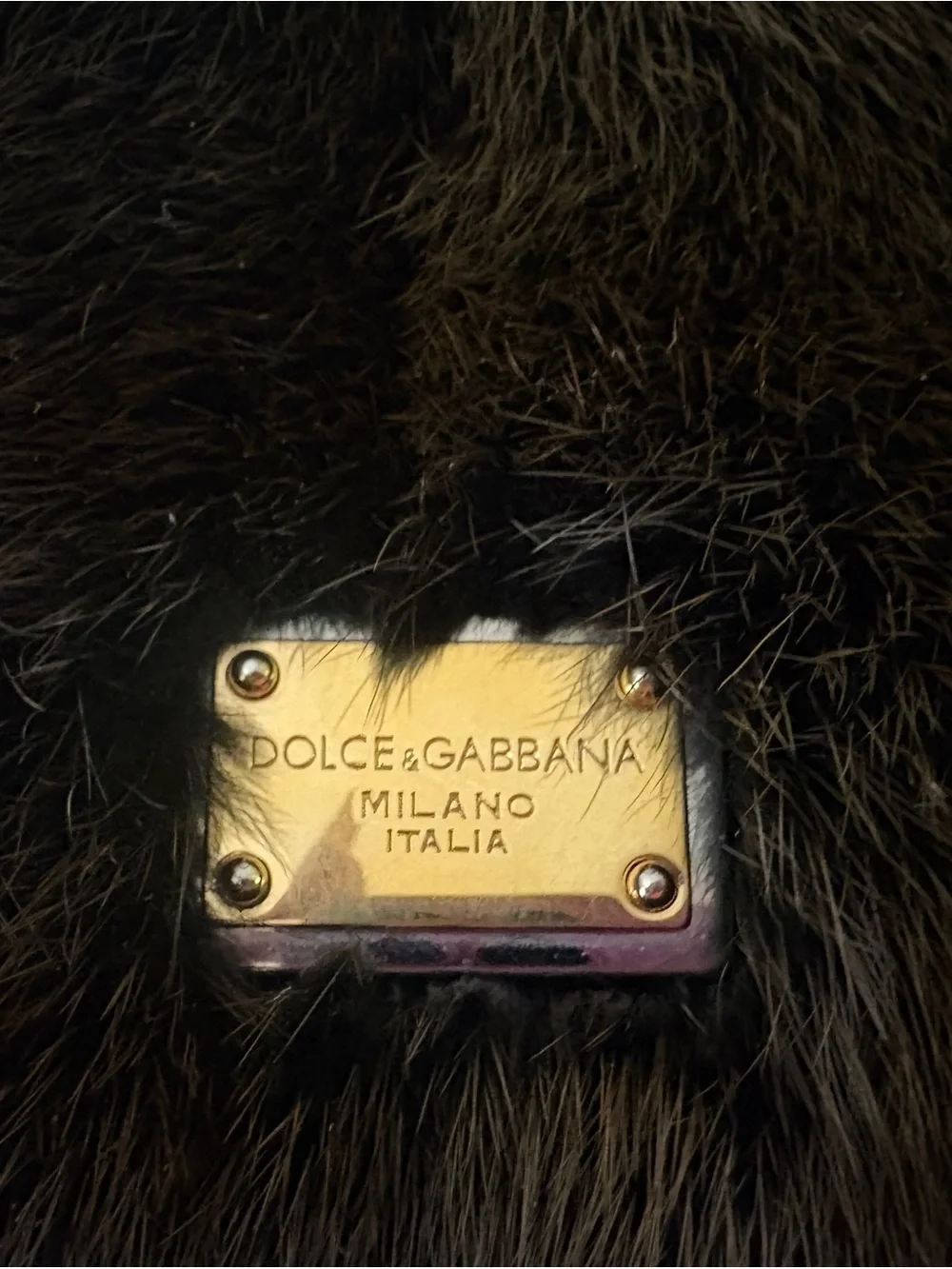 Dolce & Gabbana Black Fur and Leather Top-Handle Satchel